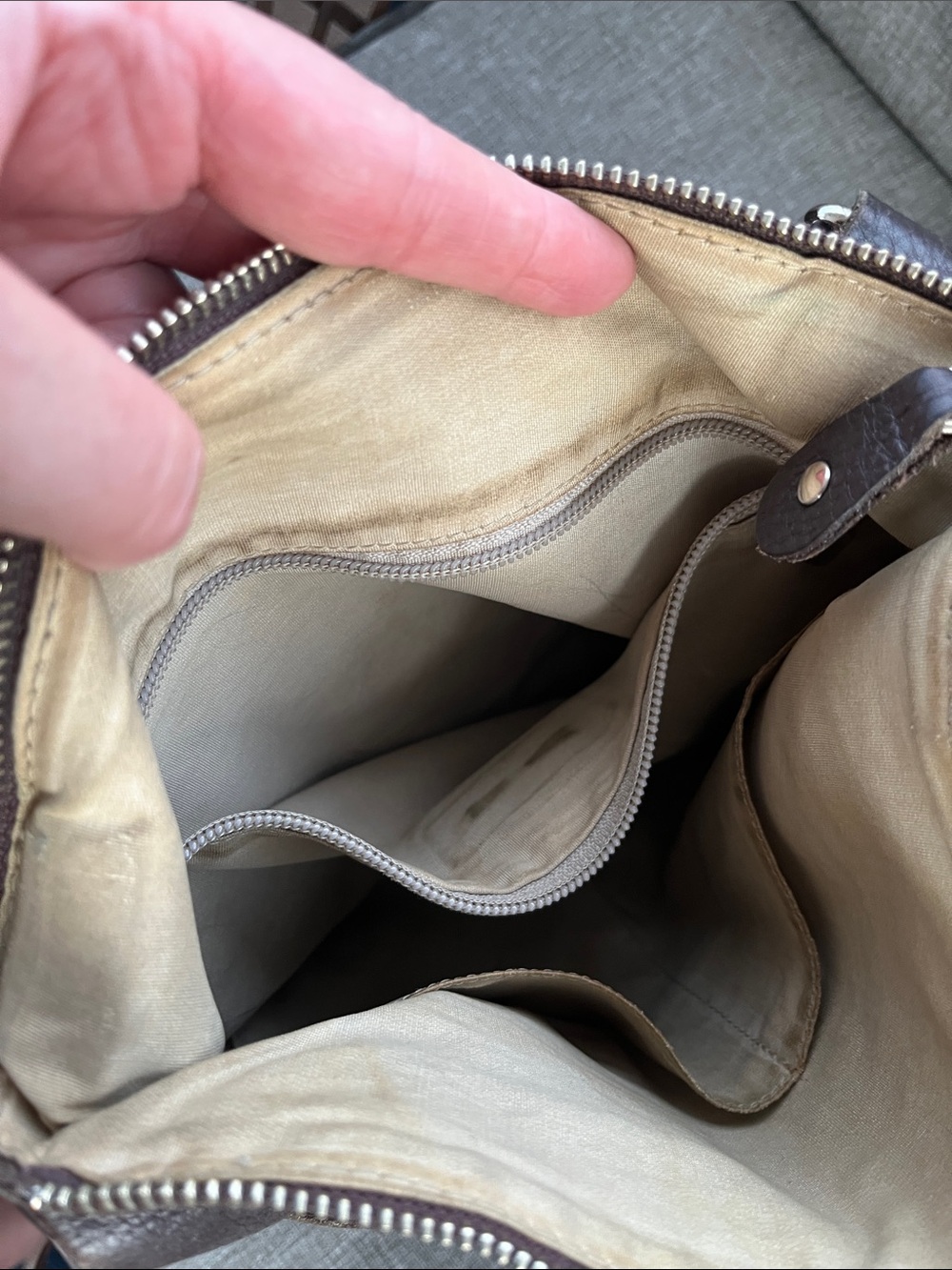 Roots Dark Brown Leather Crossbody Bag with Front Pockets - Picture 13 of 16